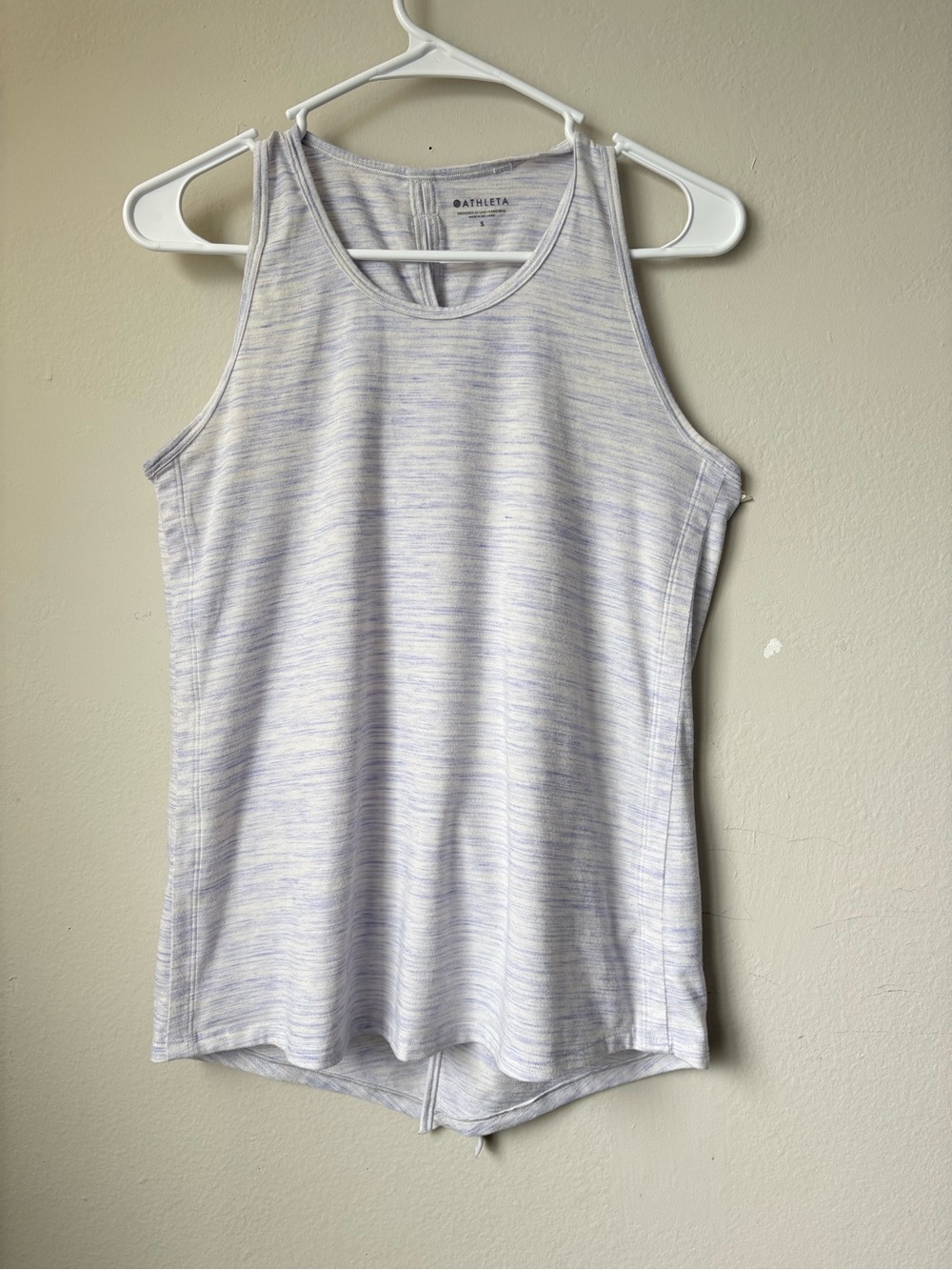 Athleta Lavender Space Dye Open Back Tie Tank Top Size Small